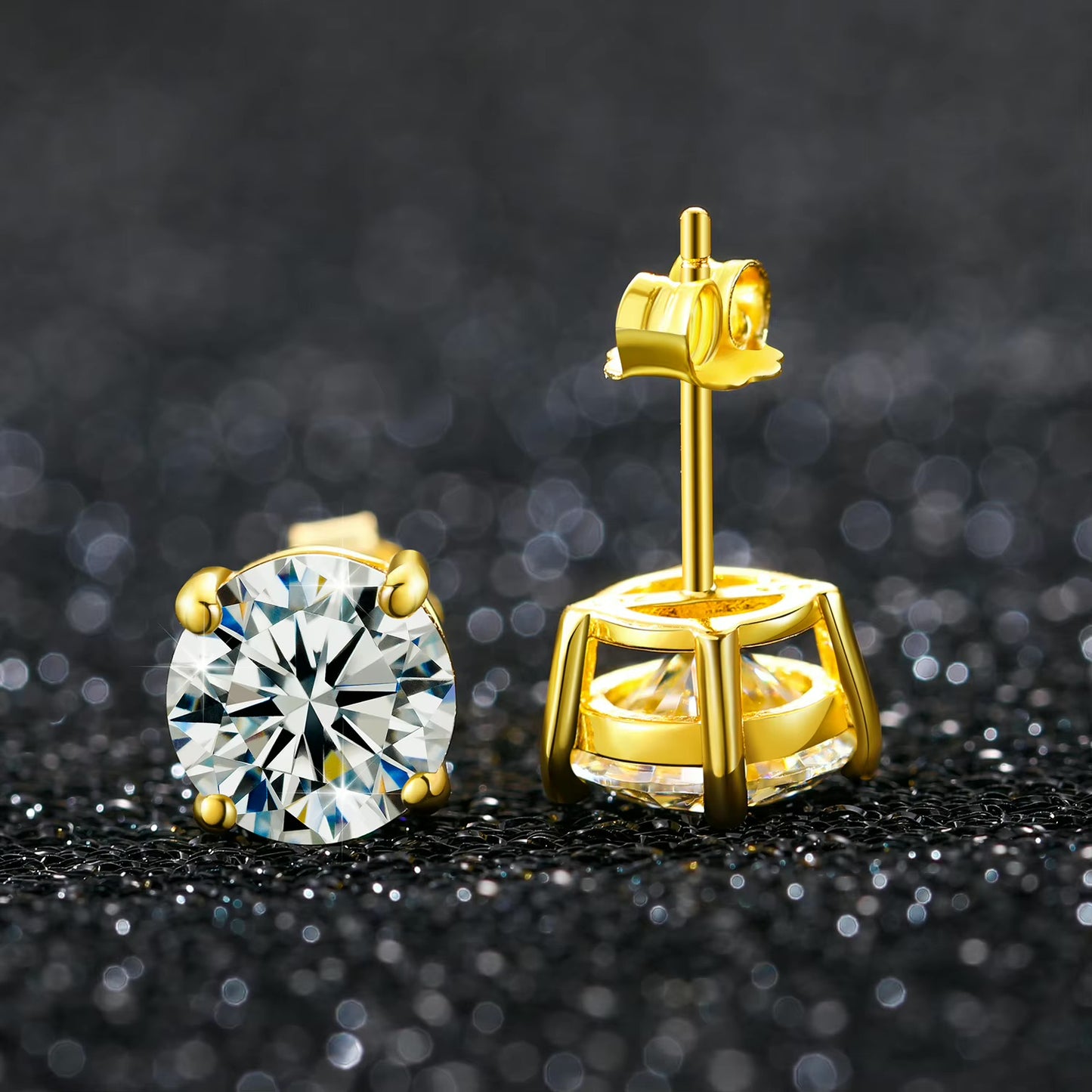 MOISSANITE DIAMOND STUDS