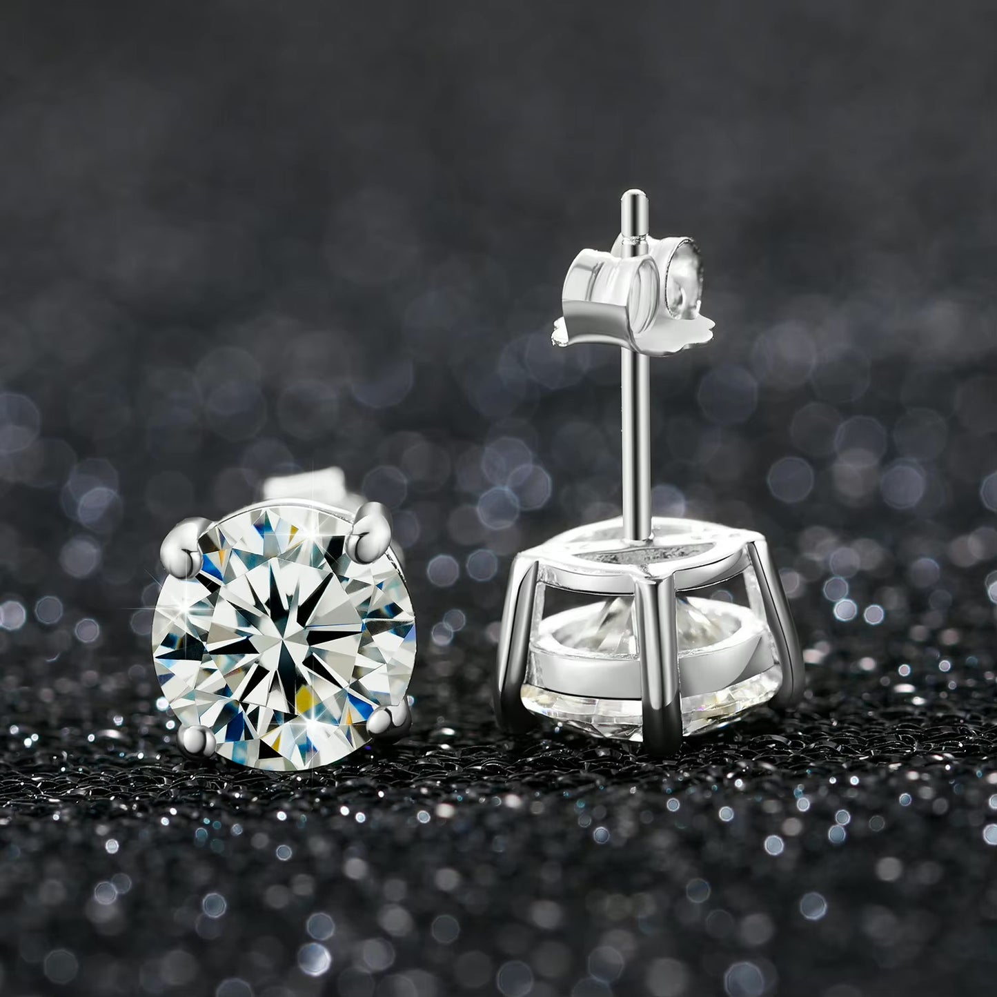 MOISSANITE DIAMOND STUDS