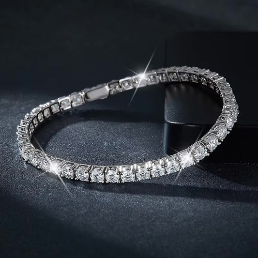 MOISSANITE TENNIS BRACELET. - WHITE GOLD