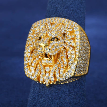 MOISSANITE LION RING. - GOLD